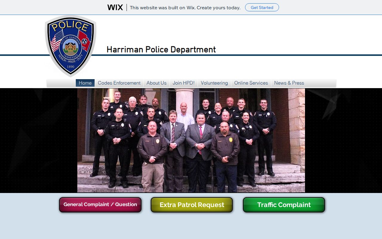 Harriman recent arrests police department contact