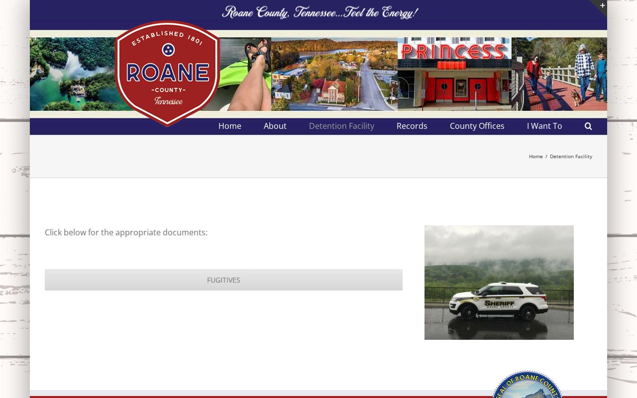Roane County sheriff detention and warrant information
